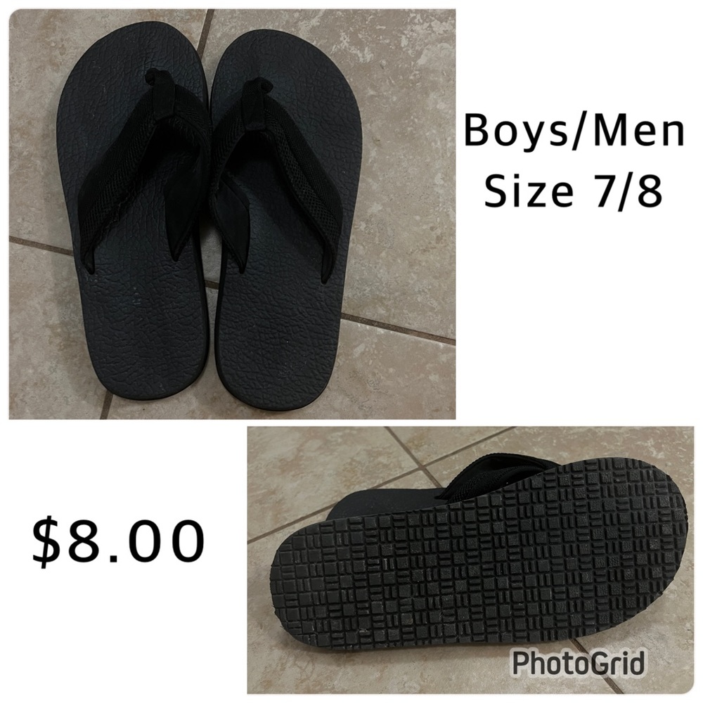Men’s Black flip-flops